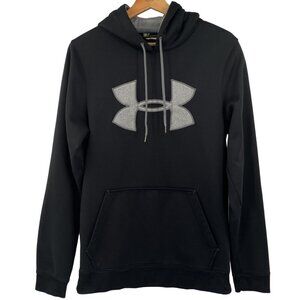 2/$30 Under Armour Men's Fleece Loose Storm Hoodie Sweatshirt Big Logo Black